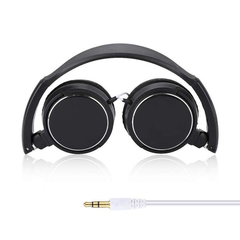 fosa Foldable Head Mounted Headphone Mini Wired Headset Hands Compact Stereo HiFi Music Headset Support Rotatable Ear Cup Adjustable Headband Support TF Card - Image 1